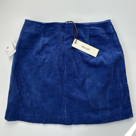 ROLLA'S Blue Ribbed Mini Skirt - Picture 8 of 8